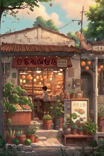 Dựa Vào Không Gian Mở Quán Ăn Bán Nông Sản